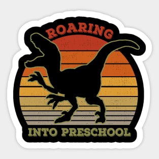 Roaring Into Preschool Sticker